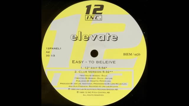 Elevate - Easy to Believe (Club Version)