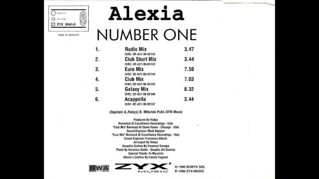 Alexia - Number One [Club Mix]