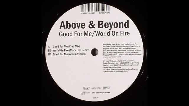 Above & Beyond - World On Fire [Maor Levi Remix]