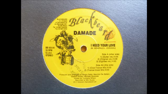 Damade - I Need Your Love