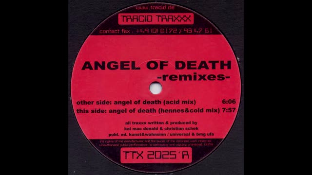 Angel Of Death ‎- Angel Of Death (Hennes & Cold Remix)