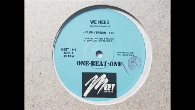 One-Beat-One - We Need (Club Edit)