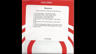 Beyoncé - Single Ladies [Put A Ring On It] [DJ Escape And Tony Coluccio Club Remix]