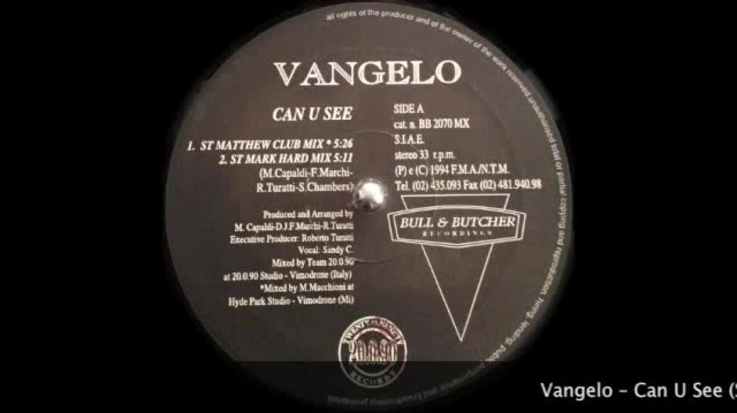 Vangelo - Can U See (St Mark Hard Mix)