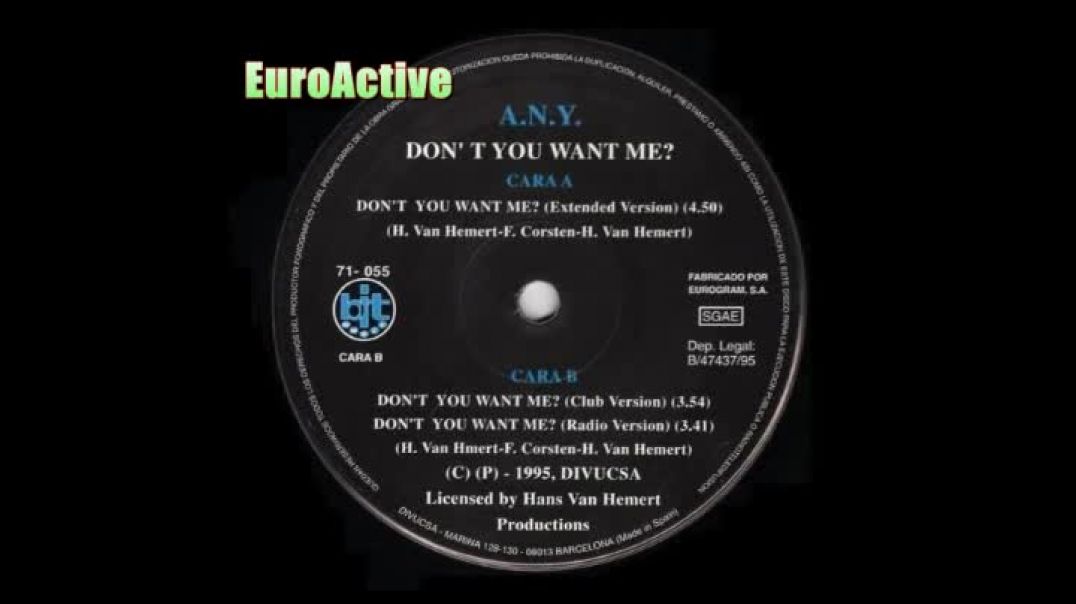 A.N.Y. - Don't You Want Me (Extended Version)