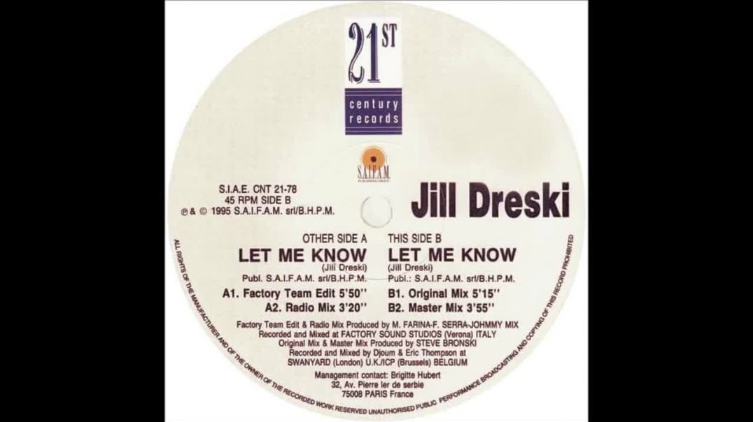 Jill Dreski - Let Me Know (Factory Team Edit)
