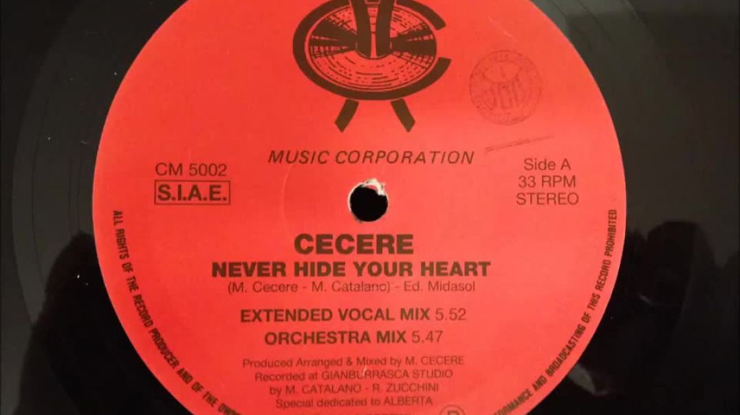 Cecere - Never Hide Your Heart