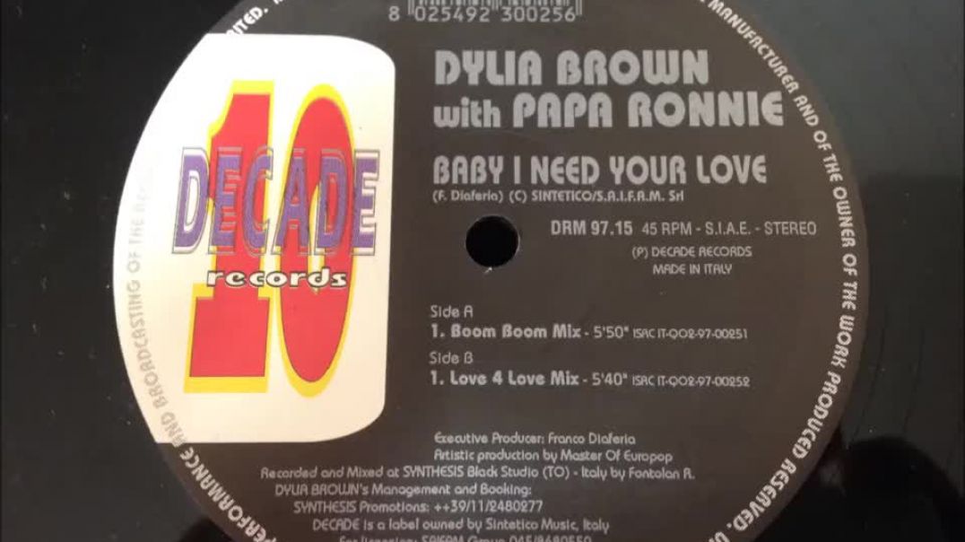 Dylia Brown & Papa Ronnie - Baby I Need Your Love