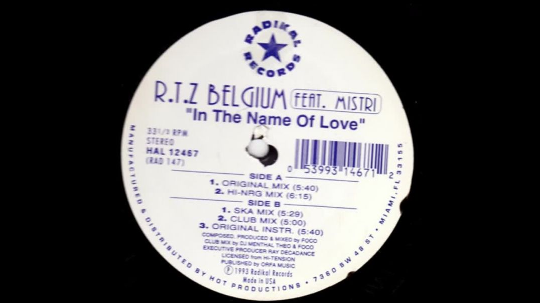 R.T.Z. Feat. Mistri - In The Name Of Love (Hi-Nrg Mix)
