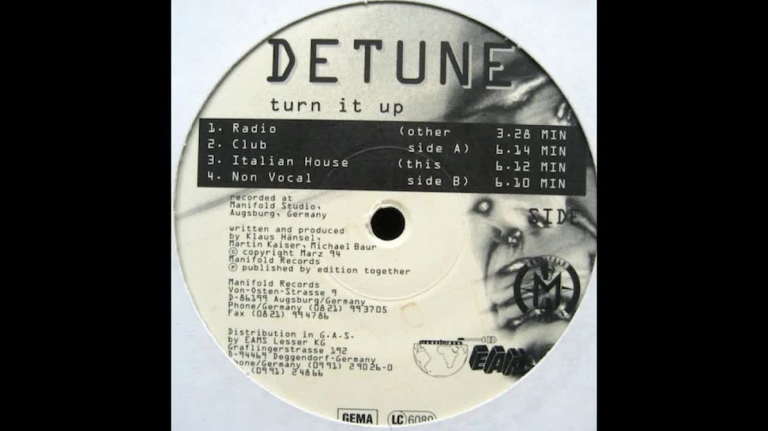 Detune - Turn It Up  (Italian Mix)