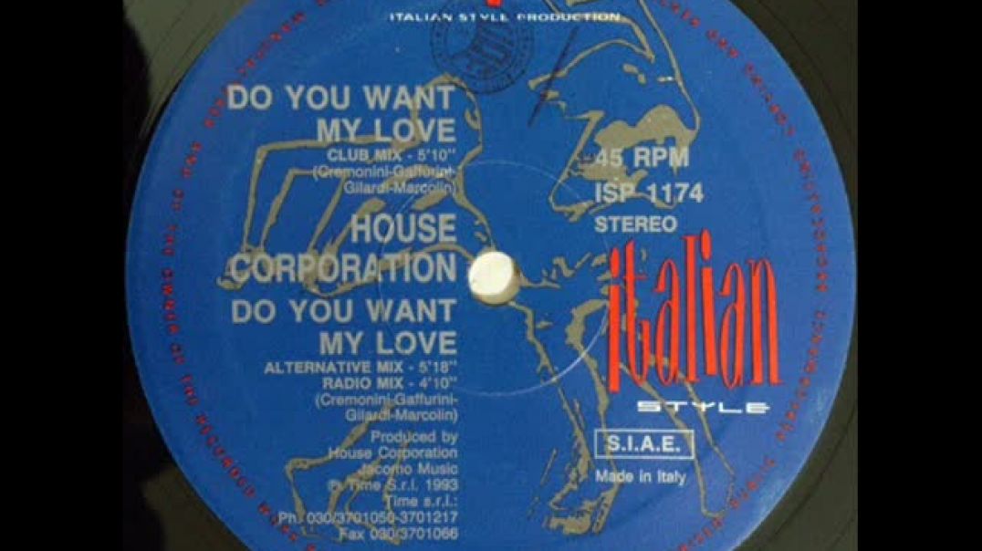 House Corporation - Do You Want My Love (Club Mix)