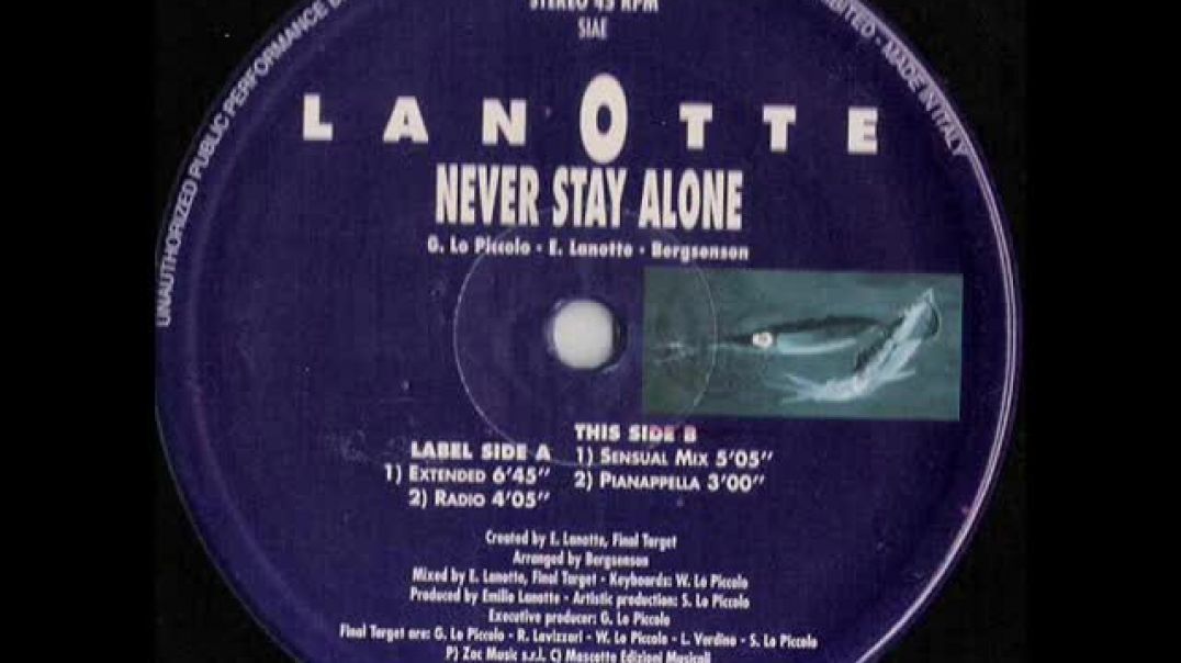 Lanotte ‎- Never Stay Alone (Extended)