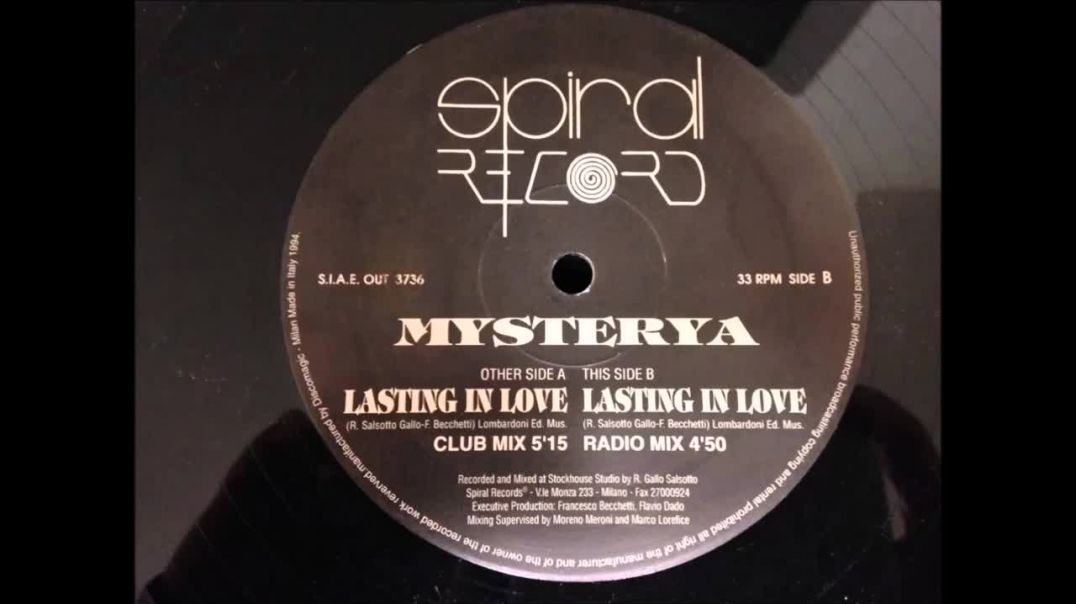 Mysterya - Lasting in love (Club Mix)