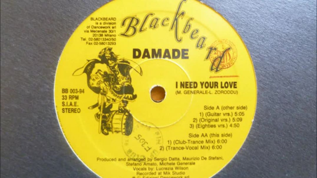 Damade - I Need Your Love