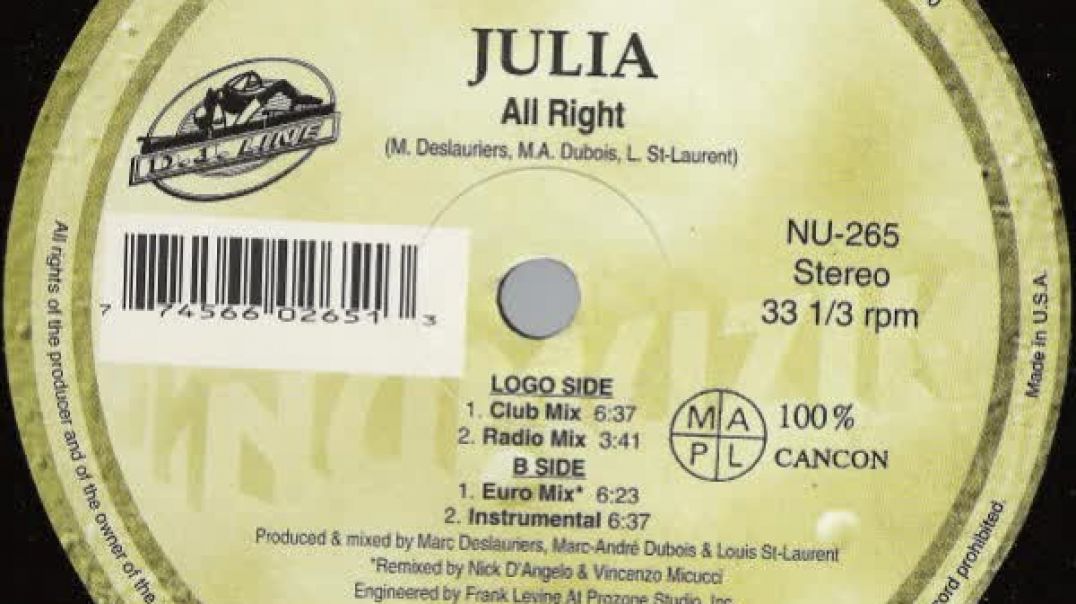 Julia - All Right (Club Mix)