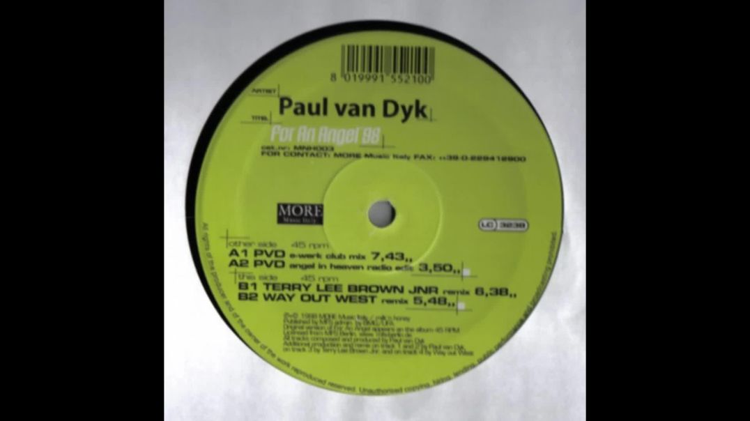 Paul van Dyk - For An Angel (PVD Angel In Heaven Radio Edit)